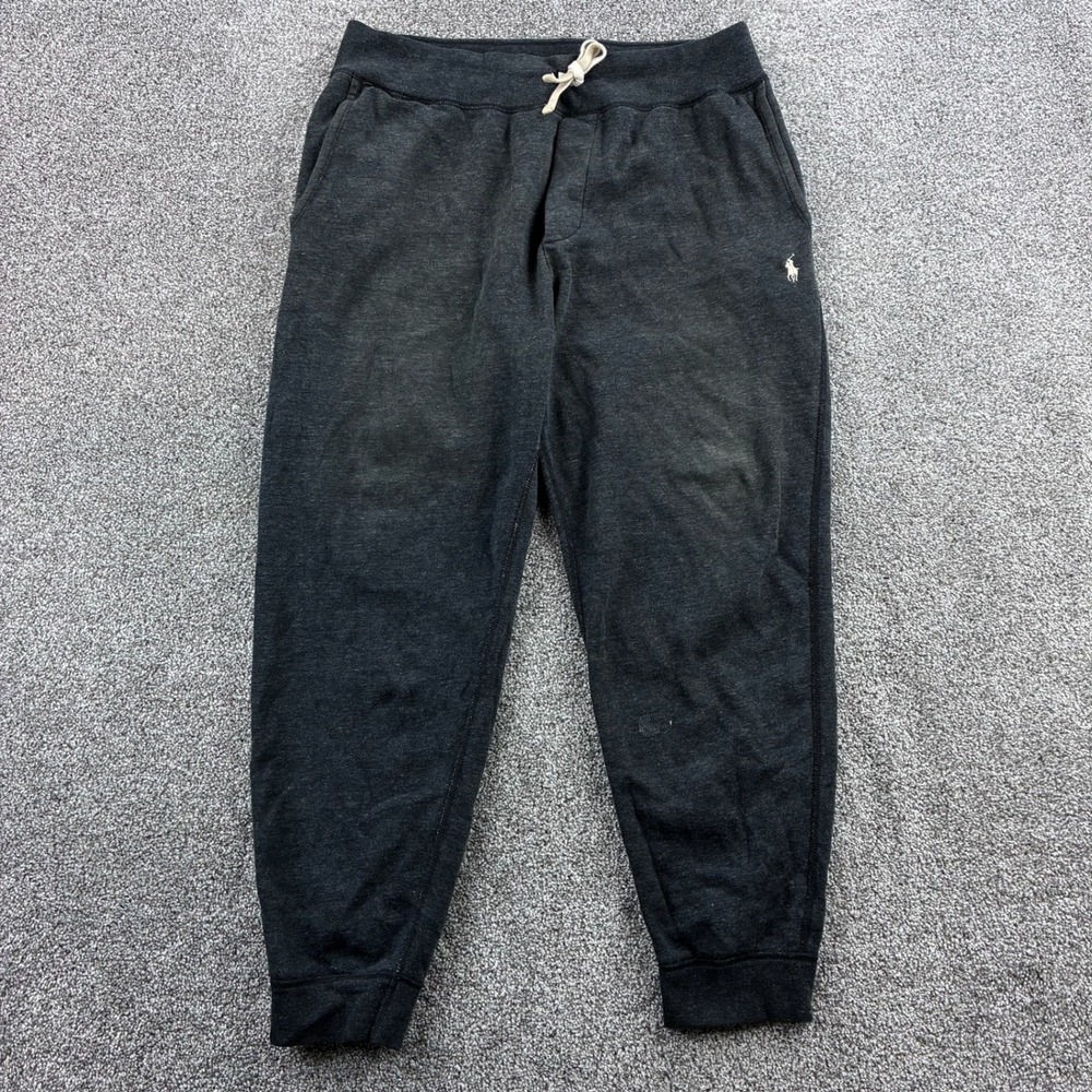 Polo Ralph Lauren Sweatpants Mens XL Gray Fleece Joggers Pony Logo Knit Lounge